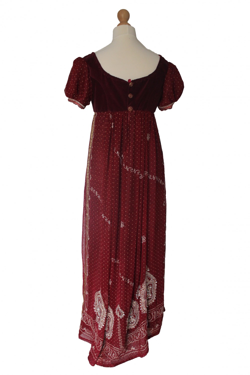 Ladies 19th Century Jane Austen Regency Evening Ball Gown Costume Size 10 -12 Image